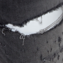 Pre Owned Amiri Grey Light Washed Denim Distressed Jeans M