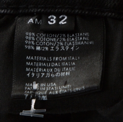 Pre Owned Amiri Grey Medium Wash Distressed Denim Paint Splatter Jeans M