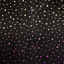 Pre Owned Amiri Black Silk Polka Dot Short Sleeve Shirt L