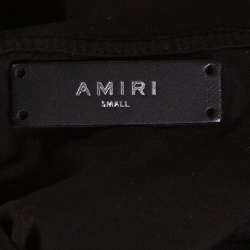 Amiri Black Logo Print Cotton Crew Neck T-Shirt S