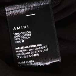 Amiri Black Logo Print Cotton Crew Neck T-Shirt S