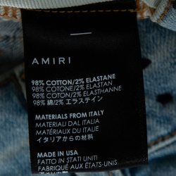 Amiri Indigo Light Wash Denim Broken Painter Skinny Jeans XS