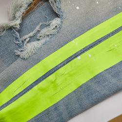 Amiri Indigo Light Wash Denim Broken Painter Skinny Jeans XS