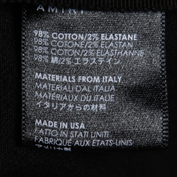 Pre Owned Amiri Black Distressed Denim Bandana Detail Shorts S Waist 31"