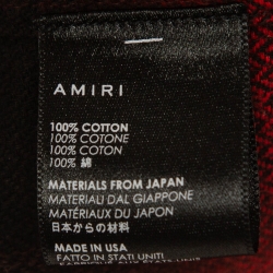 Pre Owned Amiri Red/Black Flannel Check Cotton Raw Edge Detail Shirt S