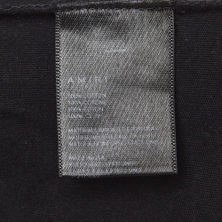 Pre Owned Amiri Black Cherub Printed Cotton Knit Crew Neck Tshirt XL