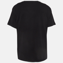 Pre Owned Amiri Black Cherub Printed Cotton Knit Crew Neck Tshirt XL