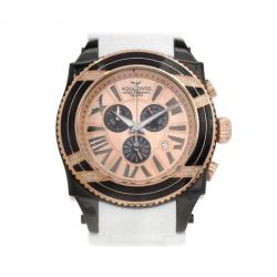 AquaSwiss Gold Plated SS Black Unisex Wristwatch 