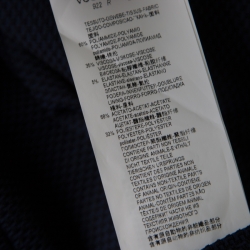 Pre Owned Armani Collezioni Dark Navy Geometric Patterned Tailored Blazer XL