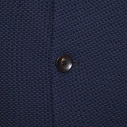 Pre Owned Armani Collezioni Dark Navy Geometric Patterned Tailored Blazer XL