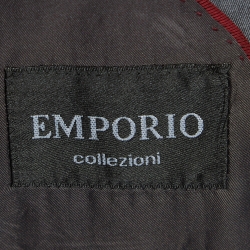 Pre Owned Armani Collezioni Grey Wool Gabardine Single Breasted Suit XXL