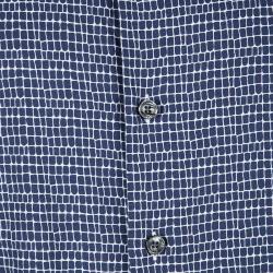 Armani Collezioni Blue and White Printed Long Sleeve Button Front Shirt L