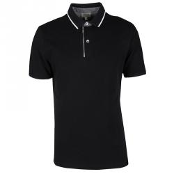 Pre Owned Armani Collezioni Black Zip Detail Short Sleeve Polo T-Shirt XXL
