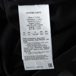 Pre Owned Armani Collezioni Black Zip Detail Short Sleeve Polo T-Shirt XXL