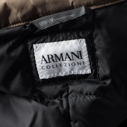 Pre Owned Armani Collezioni Brown Duck Down Puffer Jacket M