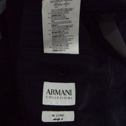 Armani Collezioni Navy Blue M Line Drop-8 Tailored Suit XL