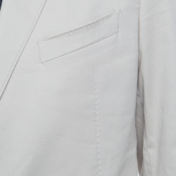 Pre Owned Armani Collezioni Beige Cotton and Silk Tailored Blazer XXL