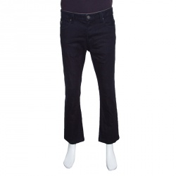 Pre Owned Armani Collezioni Indigo Dark Wash Straight Leg Stretch Denim Jeans XXL