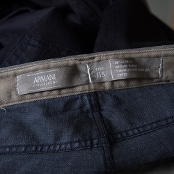 Pre Owned Armani Collezioni Indigo Dark Wash Straight Leg Stretch Denim Jeans XXL