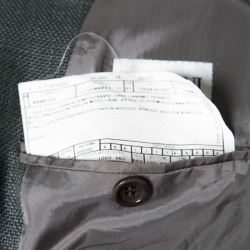 Pre Owned Armani Collezioni Grey Hemp and Wool Three Button Blazer L