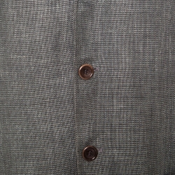 Pre Owned Armani Collezioni Grey Hemp and Wool Three Button Blazer L