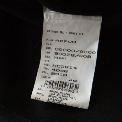 Pre Owned Armani Collezioni Black Faux Suede Faux Fur Lined Overcoat L 