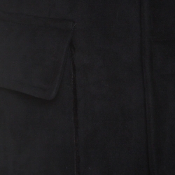 Pre Owned Armani Collezioni Black Faux Suede Faux Fur Lined Overcoat L 