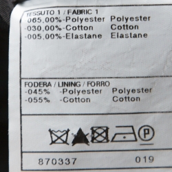 Pre Owned Armani Collezioni Black Cotton Blend Button Front Blazer XL