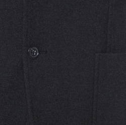 Pre Owned Armani Collezioni Black Cotton Blend Button Front Blazer XL