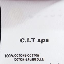 مملوكة مسبقًا Armani Collezioni Navy Blue Striped Cotton Shirt XXL