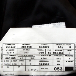 Pre Owned Armani Collezioni Dark Blue Pinstriped Wool Tailored Suit M