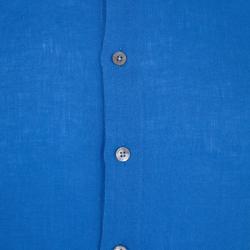 مملوكة مسبقًا قميص رجالي أرماني كوليزيوني كتان أكمام قصيرة أزرق L