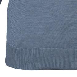 Pre Owned Armani Collezioni Gray Long Sleeve Polo Shirt XL