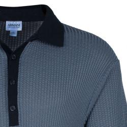 Pre Owned Armani Collezioni Silk Classic Men's Polo Shirt XL
