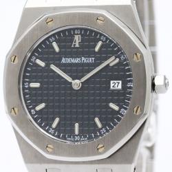 Pre Owned Audemars Piguet Black Stainless Steel Royal Oak Unisex Wristwatch 33MM