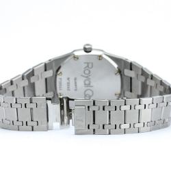 Pre Owned Audemars Piguet Black Stainless Steel Royal Oak Unisex Wristwatch 33MM
