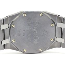 Audemars Piguet Grey Tantalum Diamond Royal Oak Men's Wristwatch 33MM
