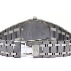 Audemars Piguet Grey Tantalum Diamond Royal Oak Men's Wristwatch 33MM
