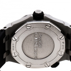 مملوكة مسبقًا ساعة يد رجالية أوديمارز بياغيه رويال أوك دايفر ستانلس ستيل سوداء 42مم