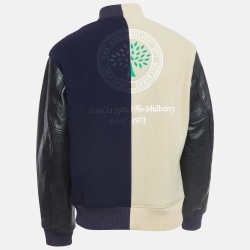 Axel Arigato x Mulberry Multicolor Wool and Leather Varsity Jacket L