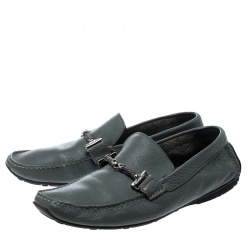 Baldinini Grey Leather Loafers Size 41.5