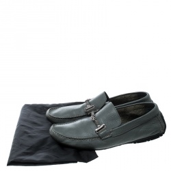 Baldinini Grey Leather Loafers Size 41.5