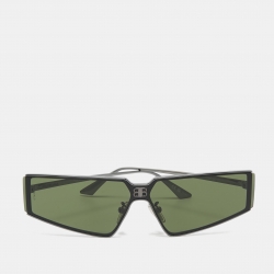 Pre Owned Balenciaga Black Tinted BB0192S Shield Sunglasses