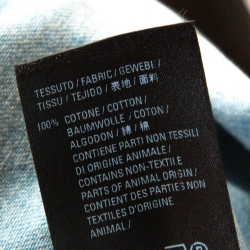 Pre Owned Balenciaga Blue Denim Raw Edge Detail Short Sleeve Oversized Shirt S 