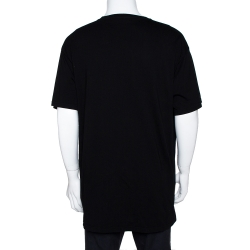 Balenciaga Black BB Balenciaga Mode Print Cotton T-Shirt M