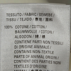 Pre Owned Balenciaga White Logo Print Cotton Short Sleeve Oversized Shirt XS