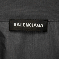 Balenciaga Multicolor Logo Print Cotton Poplin Oversized Zipper Jacket M