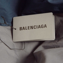 Balenciaga Multicolor Logo Print Cotton Poplin Oversized Zipper Jacket M