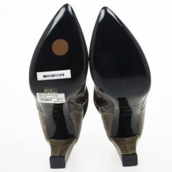 مملوكة مسبقًا Balenciaga Snakeskin & Leather Ankle Boots Size 38