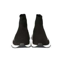 Pre Owned Balenciaga Black Knit Speed Clear Sole Sneakers Size 42